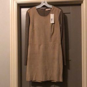 Rebecca Taylor knit suede dress. Size 8 New with tags.